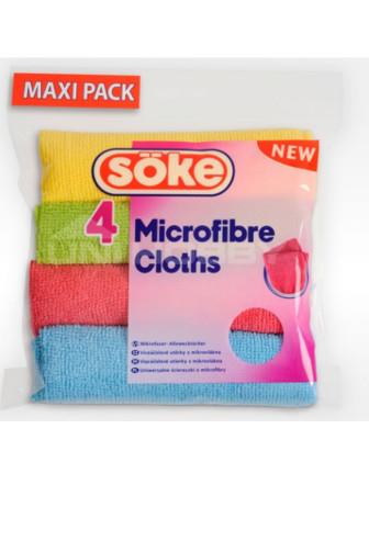 Söke Microfibre Cloths víceúčelová utěrka z mikrovlákna 30 x 30 cm 4ks