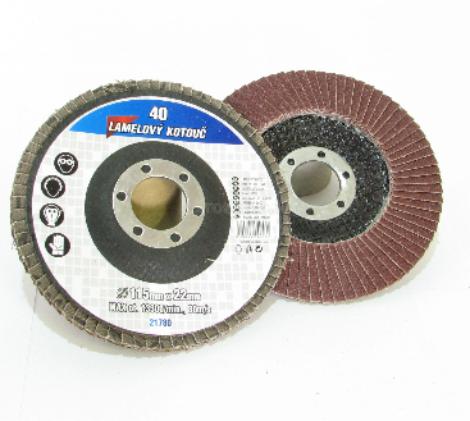 Brusný kotouč lamelový pr.115mm x 22mm P40 