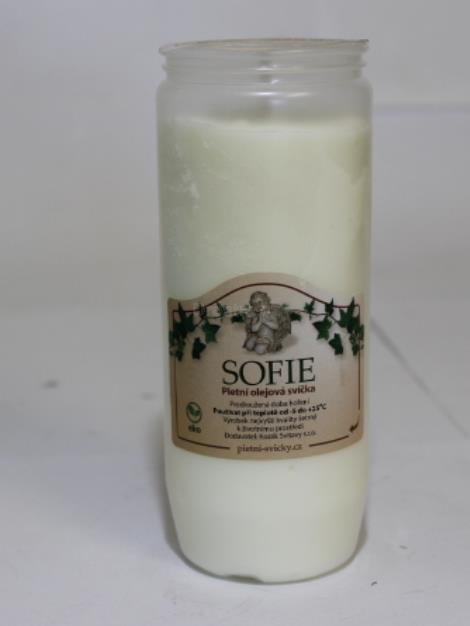 Svíčka hřbitovní Sofie olejová náplň 240g