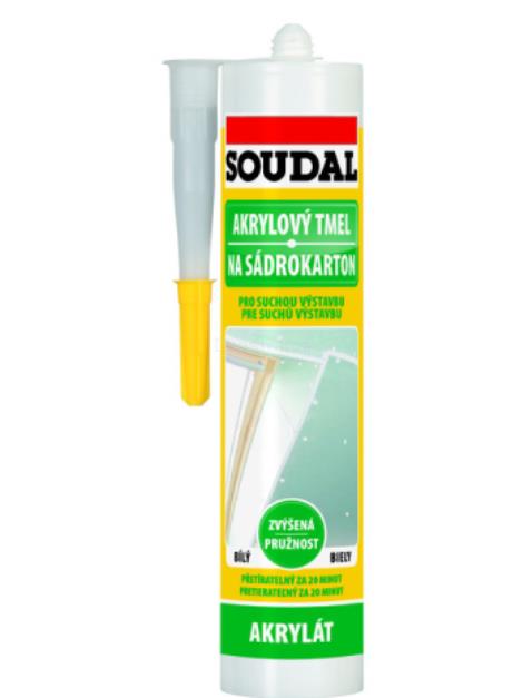 Soudal akrylový tmel na sádrokarton bílý 280 ml
