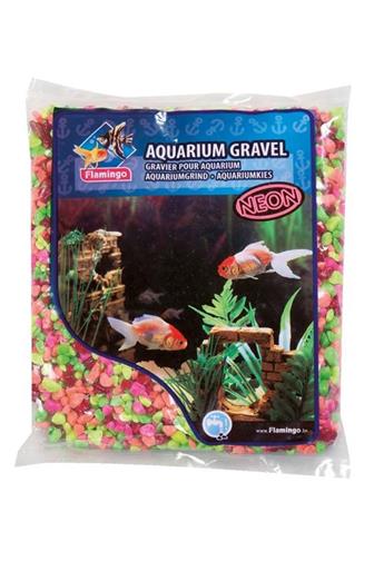 Písek akvarijní Neon duhový Flamingo 4-7mm 1 kg