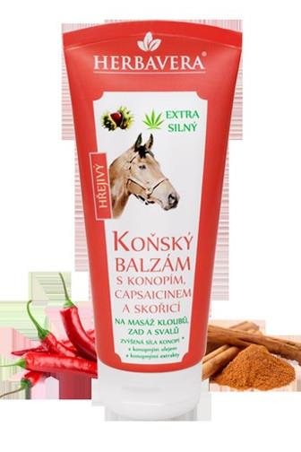 Herbavera Koňský balzám hřejivý s konopím, capsaicinem a skořicí 200 ml