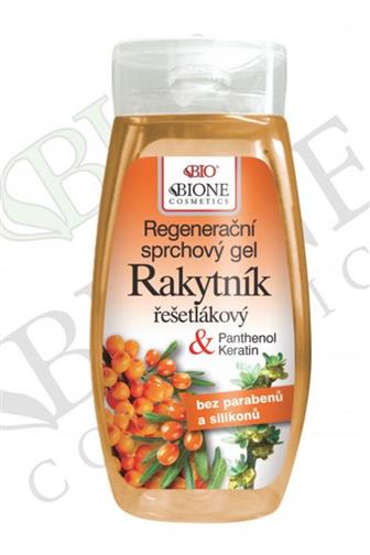 Bione Cosmetics regenerační sprchový gel Rakytník & panthenol 260 ml