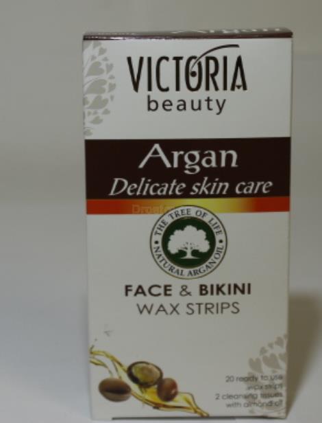 Victoria Argan depil.pásky obličej & bikiny 20 ks
