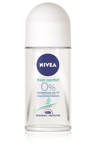 Nivea roll-on Deodorant 0% aluminium salts Fresh comfort 48h 50 ml