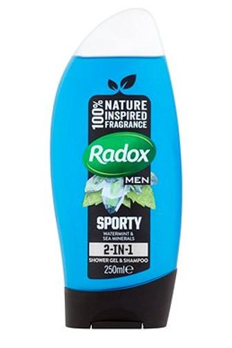 Radox Men 2v1 Sporty sprchový gel Mořské minerály 250 ml