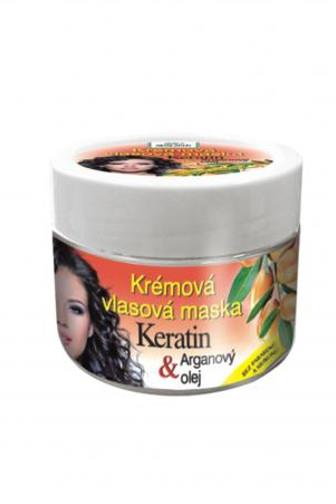Bione Cosmetics Krémová vlasová maska Keratin & arganový olej 260ml