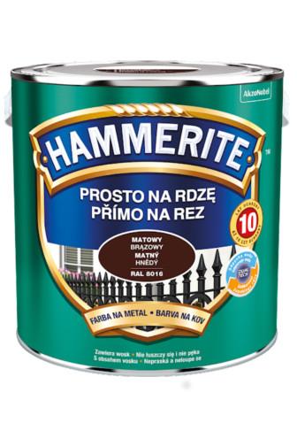 Hammerite přímo na rez matná RAL 8016 hnědá 2.5 l