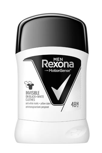 Rexona Men deo stick Invisible Black+White antiperspirant 48h 50 ml