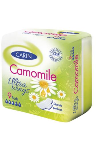 Carin Camomile ultra wings dámské vložky  9 ks