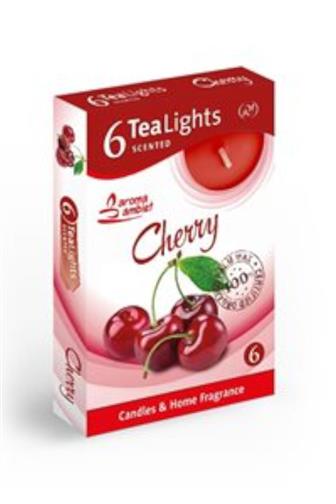 Svíčka čajová Cherry 6 ks