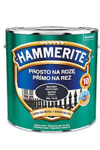 Hammerite přímo na rez matná RAL 7016 grafit 2.5 l