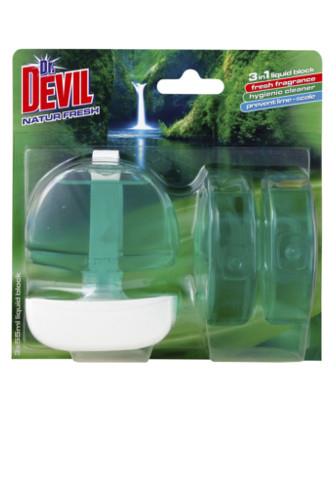 Dr. Devil WC tekutý blok Natur Fresh 3 x 55 ml