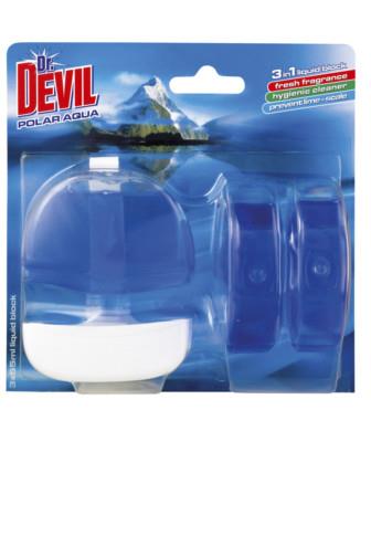 Dr. Devil WC tekutý blok Polar Aqua 3 x 55 ml