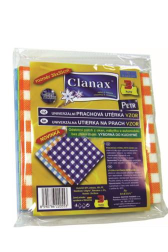 Clanax Petr prachová utěrka 35x35cm 3ks