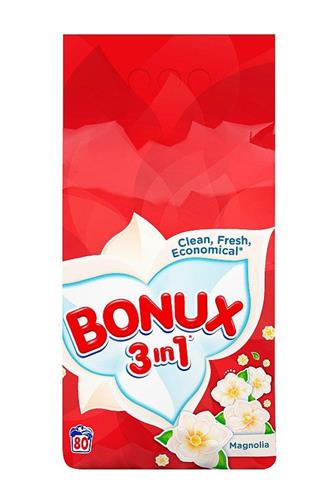 Bonux 3v1 Color Magnolia prací prášek 80 dávek 6 kg