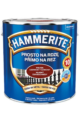 Hammerite přímo na rez hladká červenohnědá 2.5 l