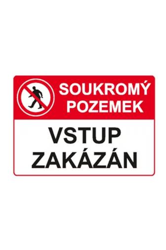 Informační tabulka soukromý pozemek A4
