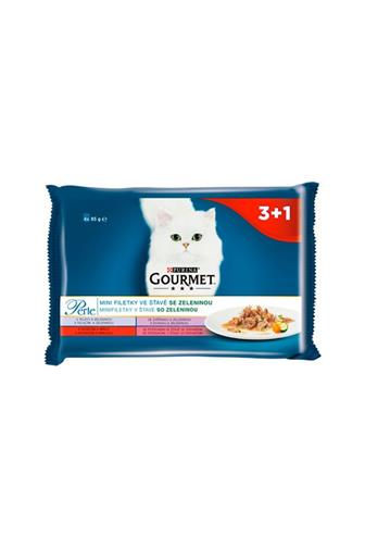 Purina Gourmet Perle mini filetky se zeleninou 4 x 85 g