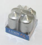 Svíčka advent. metal 40/80 stříbrná  4ks