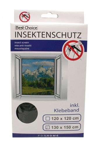 Síťka okenní proti hmyzu černá 120x120cm/130x150