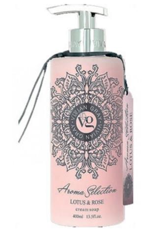 Vivian Gray Aroma Selection Lotus & Rose luxusní tekuté mýdlo s dávkovačem 400 ml