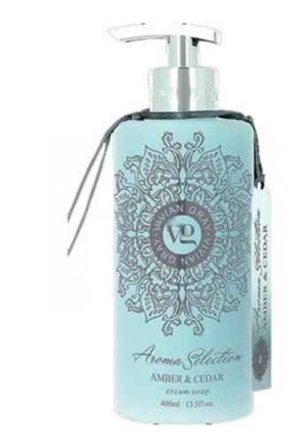 Vivian Gray Aroma Selection Amber & Cedar luxusní tekuté mýdlo s dávkovačem 400 ml