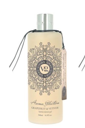 Vivian Gray Aroma Selection Grapefruit & Vetiver krémové tělové mléko s dávkovačem 500 ml