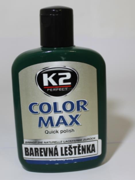Color Max K2 tm.zelená leštěnka s voskem 200 ml