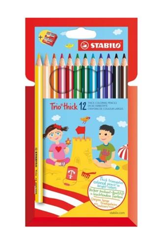 Stabilo Pastelky trojhranné silné Trio 12 ks