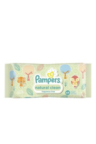 Pampers Baby Wipes natural clean klip 64 ks
