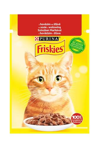 Friskies Cat kapsička hovězí ve šťávě 85 g