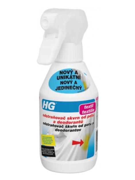 HG odstraňovač skvrn od potu a deodorantů 250 ml