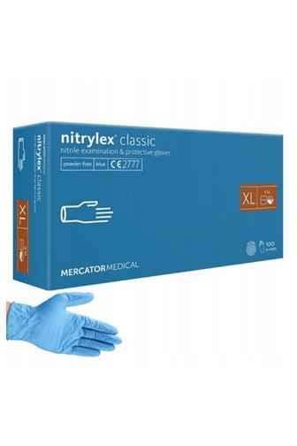 Mercator rukavice nitrylex classic bez pudru modré XL 100ks