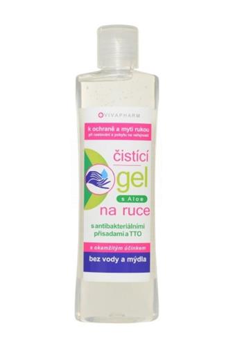 Vivapharm Antibakteriální čisticí gel na ruce s Aloe Vera s okamžitým dezinfekčním účinkem 200 ml