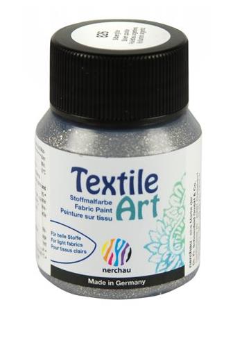 Nerchau Textile Art 826 stříbrný glitr 59 ml