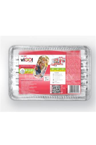 Vigo grilovací tácky malé 28 x 22cm 3 ks