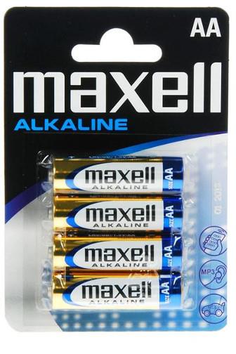 Maxell Baterie alkalické AA LR6 4ks