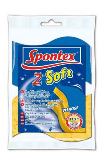 Spontex 2 Soft viskózní houbičky 2 ks