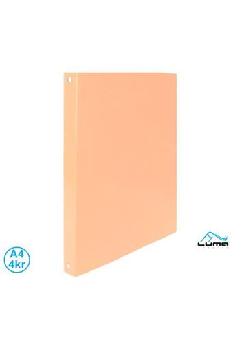 Pořadač pastel 4 kroužkový růžový A4