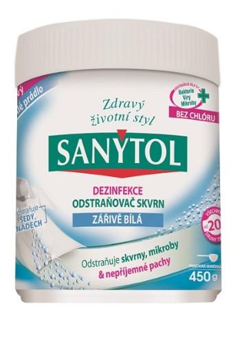 Sanytol dezinfekce odstraňovač skvrn zářivě bílá 450g