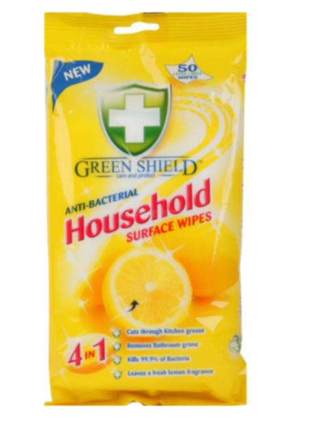 Green Shield Household Surface Wipes 4v1 pro domácnost vlhčené ubrousky 50 ks