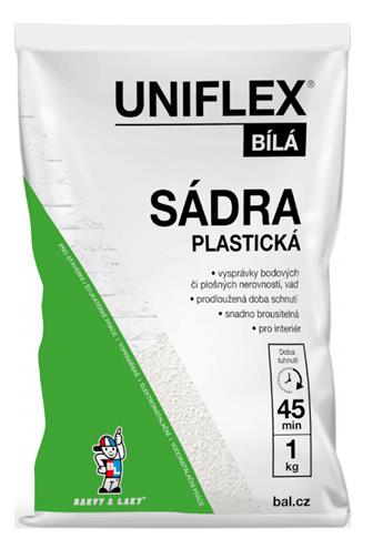 Uniflex Sádra plastická bílá 1 kg