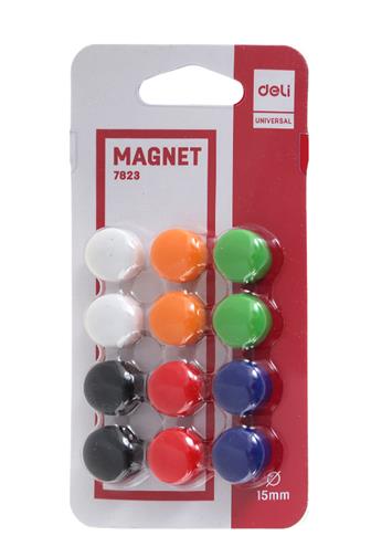 DELI Magnet 15 mm 12 ks