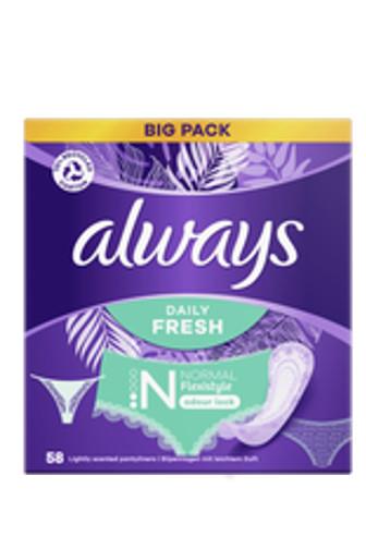 Always Daily Fresh Normal hygienické vložky 58 ks