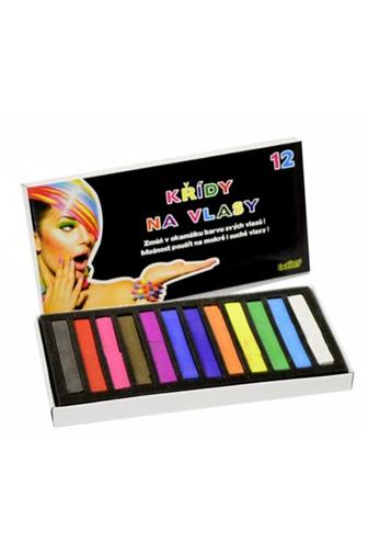Křídy na vlasy 12ks