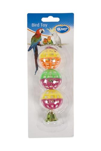 Hračka pták plast kuličky se zvonkem Duvo+ 4x15cm