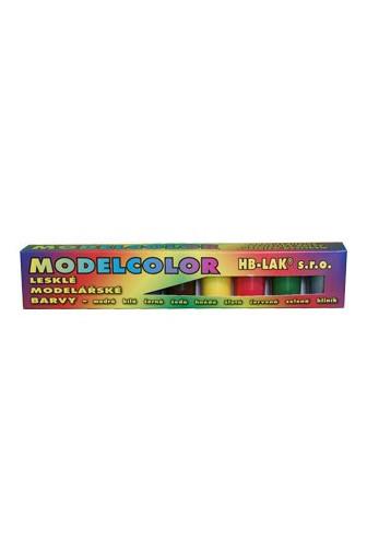Modelcolor - sada vodou ředitelných modelářských barev 9 x 20g