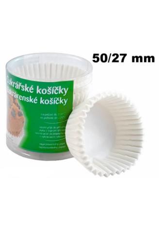 Košíčky na muffiny bílé 50 x 27 mm 100 ks