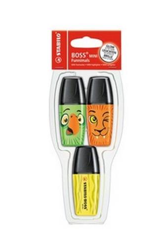 Stabilo BOSS mini Funnimals zvýrazňovač 07/03-46 3ks